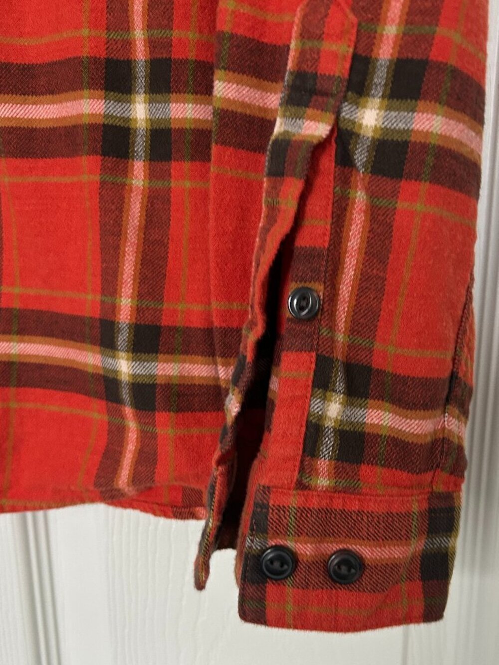 Patagonia Shirt Mens Large Organic Cotton Red Plaid Flannel Button Up - Picture 4 of 8